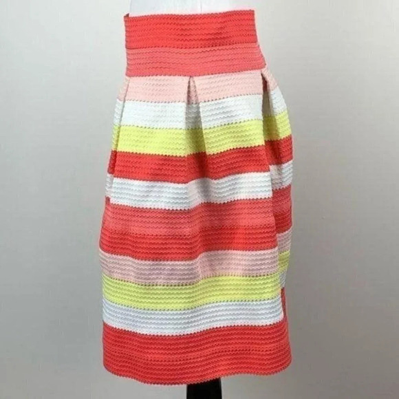7th Avenue design studio New York and Co skirt sz M multicolored pastel striped - Picture 5 of 8